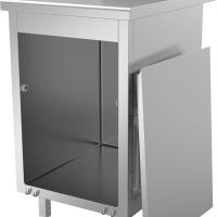 Meuble poubelle porte battante retirée