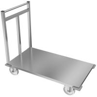 Chariot plateforme barreaudé avec plateau