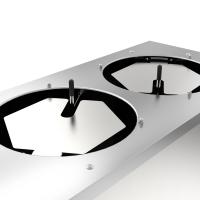 Chariot chauffant assiettes 2 silos